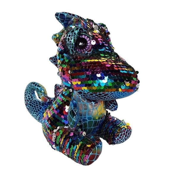 Grin Studios Bling Lalo Dinosaur Sequin Plush 7" - Picture 2 of 6